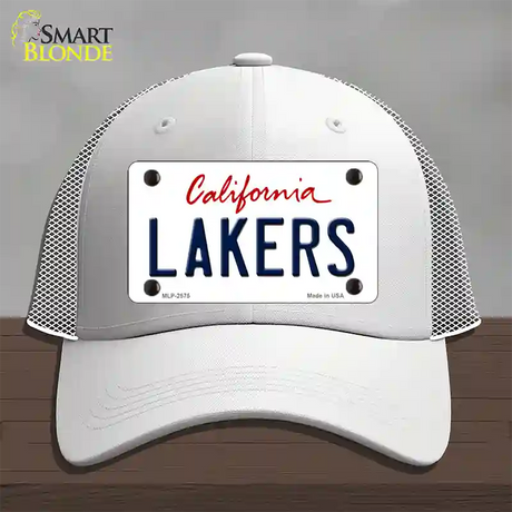 Lakers California State Novelty License Plate Hat Mesh / White