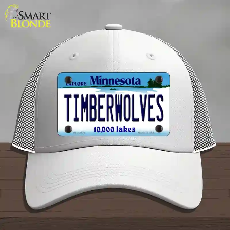 Timberwolves Minnesota State Novelty License Plate Hat Mesh / White