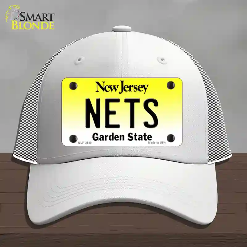 Nets New Jersey State Novelty License Plate Hat Mesh / White