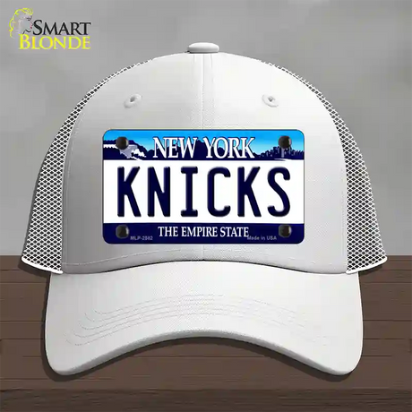 Knicks New York State Novelty License Plate Hat Mesh / White