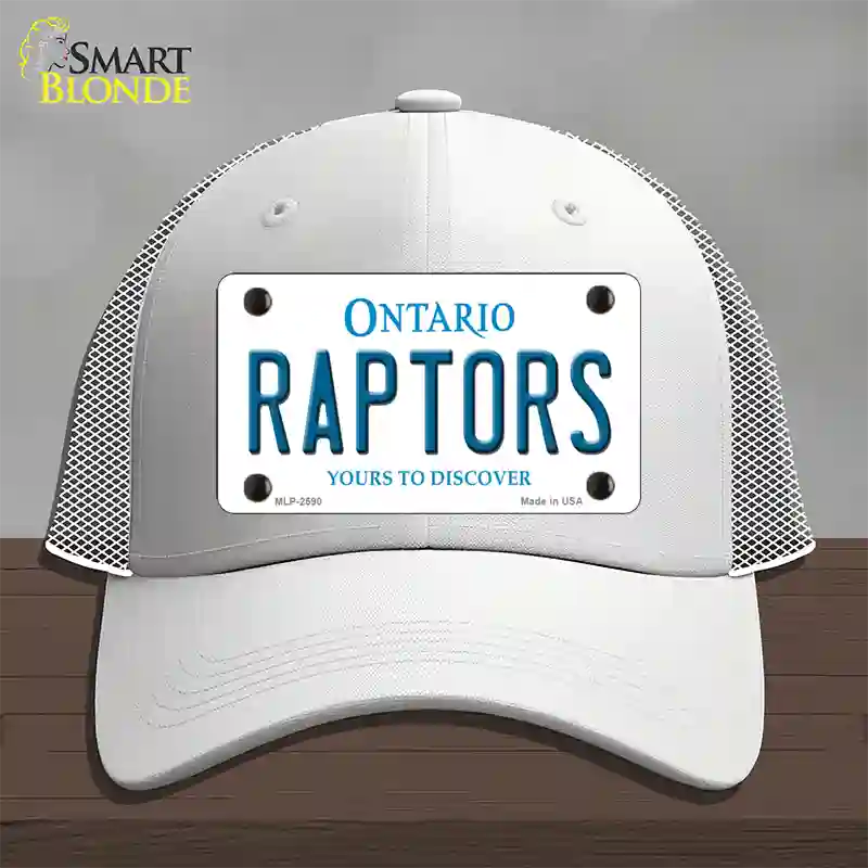 Raptors Ontario State Novelty License Plate Hat Mesh / White