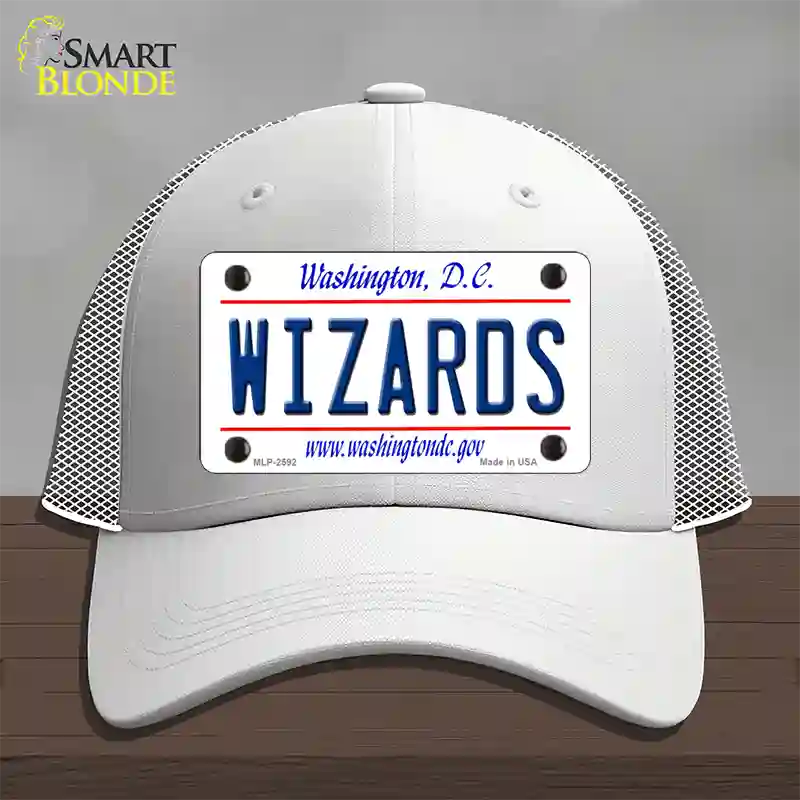 Wizards Washington DC State Novelty License Plate Hat Mesh / White