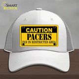 Caution Pacers Novelty License Plate Hat Mesh / White