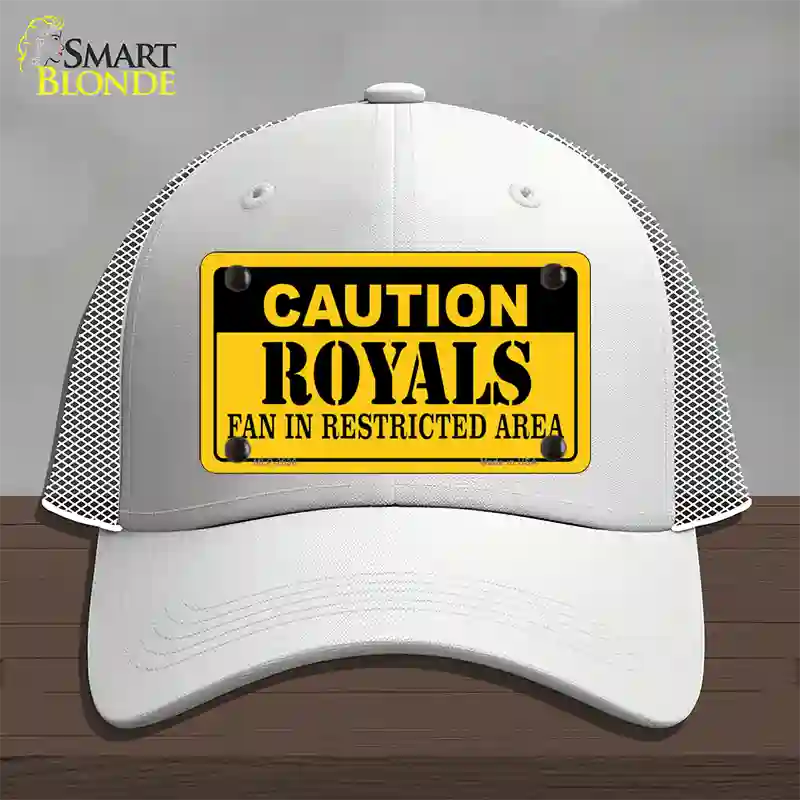 Caution Royals Fan Novelty License Plate Hat Mesh / White