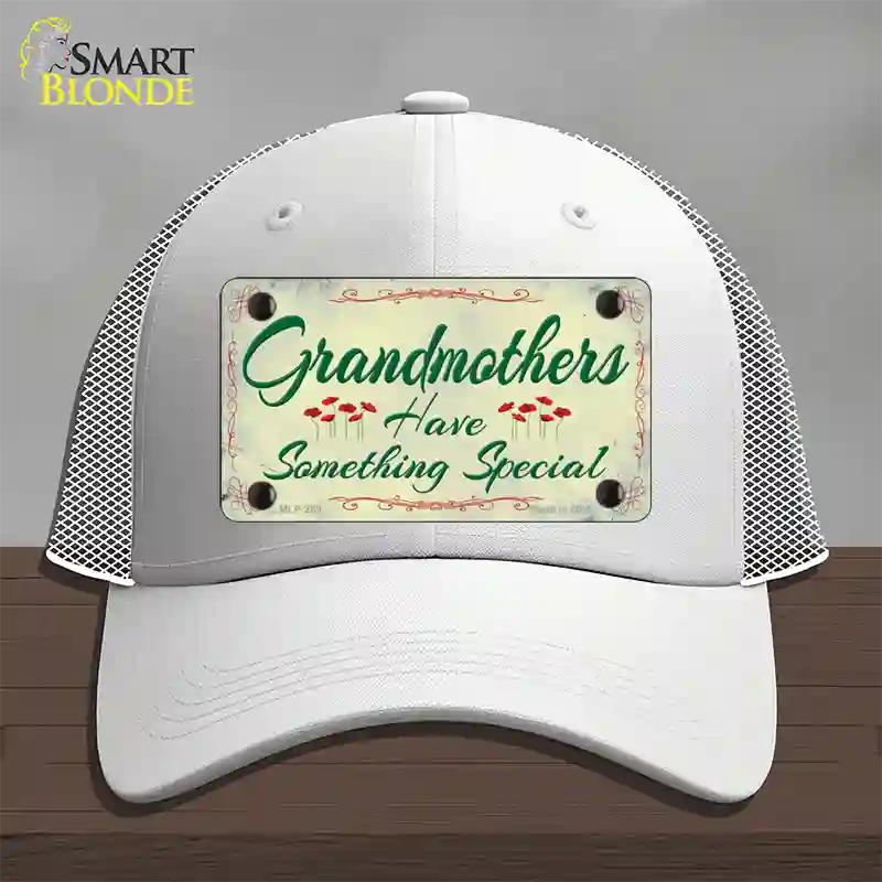 Grandmothers Something Special Novelty License Plate Hat Mesh / White