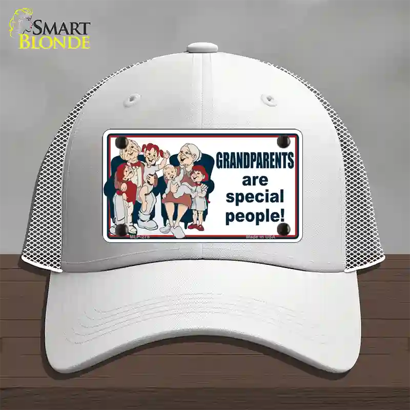 Grandparents Are Special People Novelty License Plate Hat Mesh / White