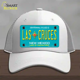 Las Cruces New Mexico Teal Novelty License Plate Hat Mesh / White