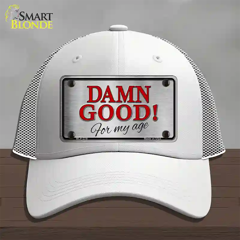 Damn Good Novelty License Plate Hat Mesh / White