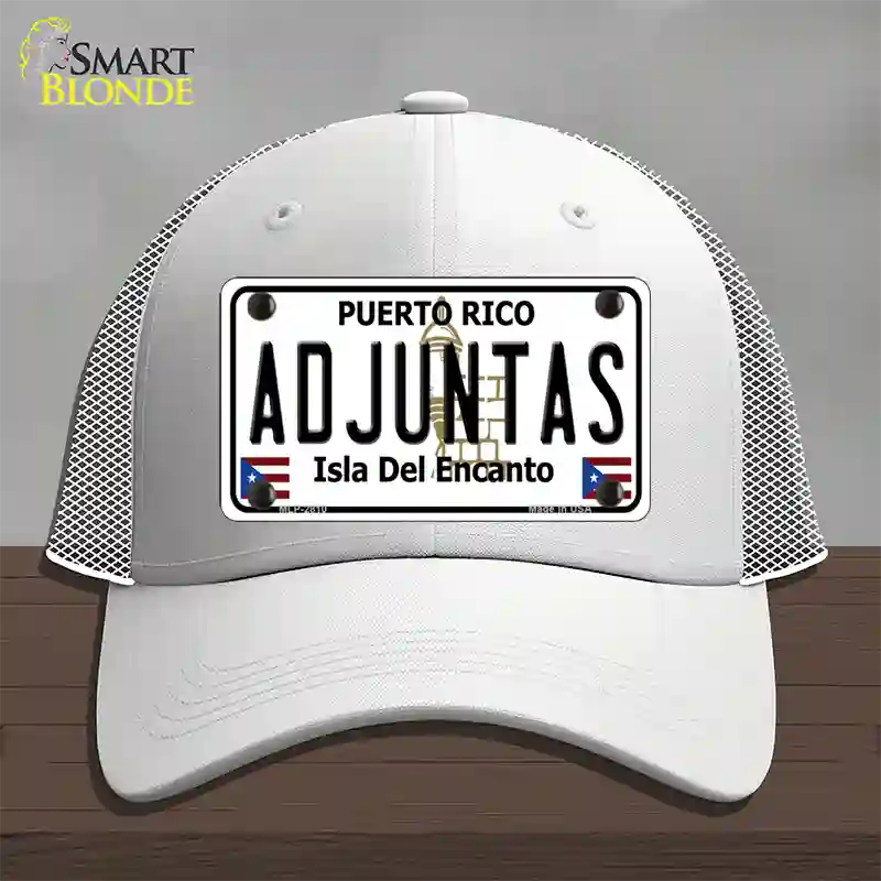 Adjuntas Novelty License Plate Hat Mesh / White