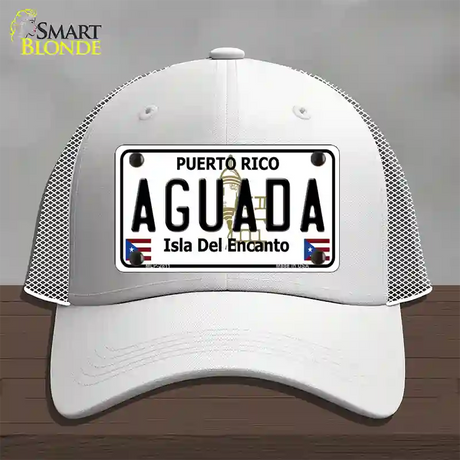 Aguada Puerto Rico Novelty License Plate Hat Mesh / White