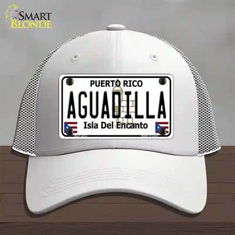 Aguadilla Puerto Rico Novelty License Plate Hat Mesh / White