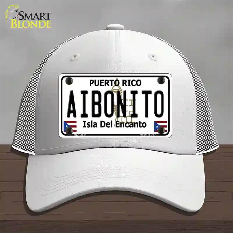 Aibonito Puerto Rico Novelty License Plate Hat Mesh / White