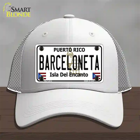 Barceloneta Novelty License Plate Hat Mesh / White