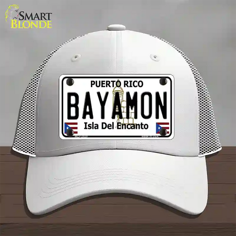 Bayamon Novelty License Plate Hat Mesh / White