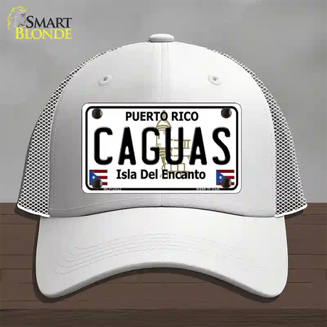 Caguas Novelty License Plate Hat Mesh / White