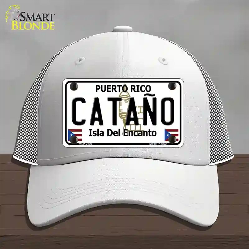 Catano Puerto Rico Novelty License Plate Hat Mesh / White