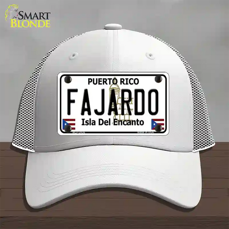 Fajardo Novelty License Plate Hat Mesh / White