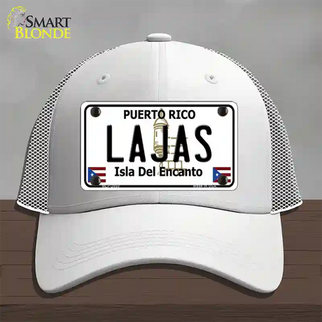 Lajas Puerto Rico Novelty License Plate Hat Mesh / White