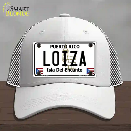 Loiza Puerto Rico Novelty License Plate Hat Mesh / White