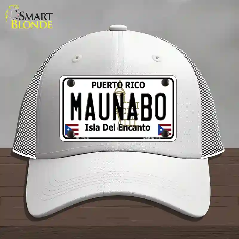 Maunabo Puerto Rico Novelty License Plate Hat Mesh / White