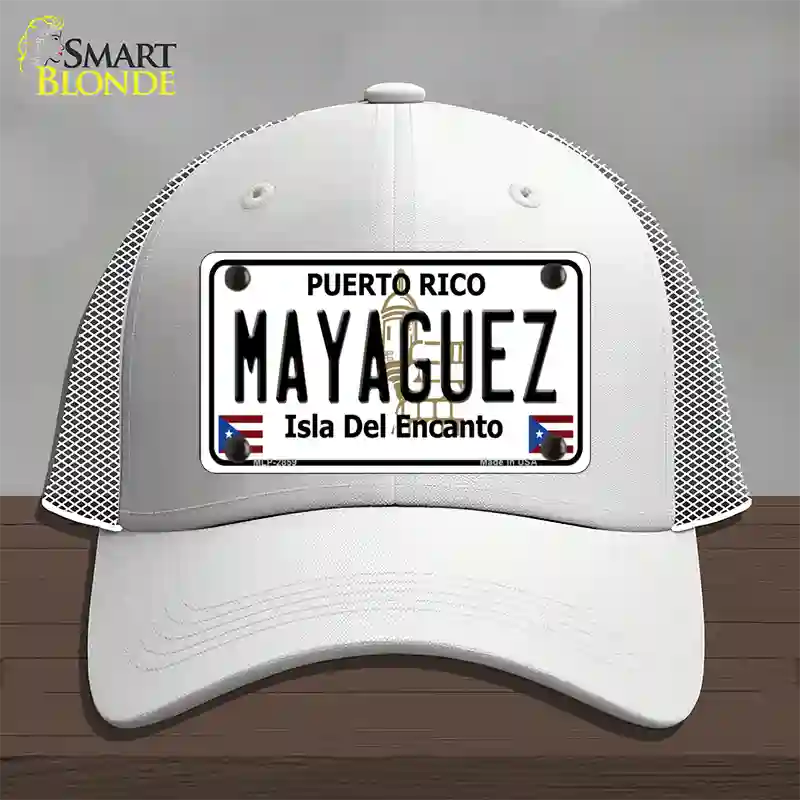 Mayaguez Puerto Rico Novelty License Plate Hat Mesh / White