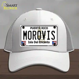 Morovis Puerto Rico Novelty License Plate Hat Mesh / White