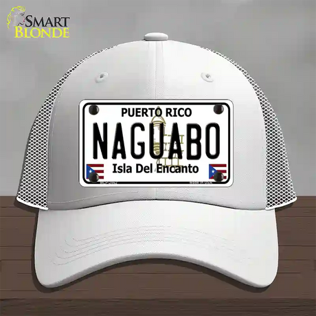 Naguabo Puerto Rico Novelty License Plate Hat Mesh / White