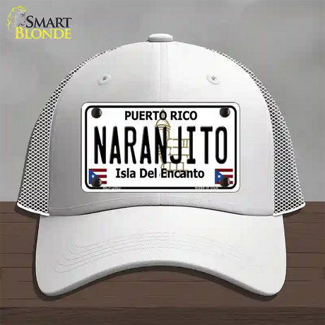 Naranjito Puerto Rico Novelty License Plate Hat Mesh / White