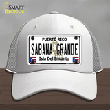 Sabana Grande Puerto Rico Novelty License Plate Hat Mesh / White