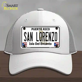 San Lorenzo Puerto Rico Novelty License Plate Hat Mesh / White