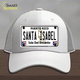 Santa Isabel Puerto Rico Novelty License Plate Hat Mesh / White