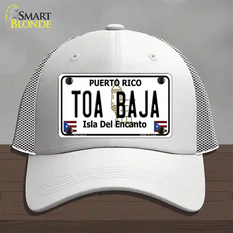 Toa Baja Puerto Rico Novelty License Plate Hat Mesh / White