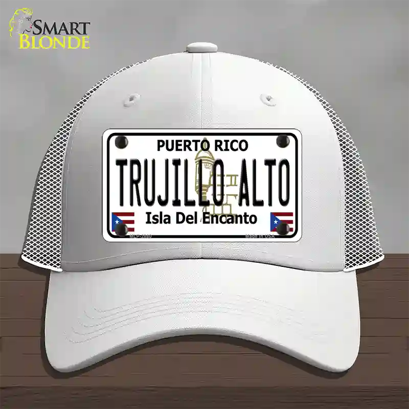 Trujillo Alto Puerto Rico Novelty License Plate Hat Mesh / White