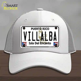 Villalba Puerto Rico Novelty License Plate Hat Mesh / White