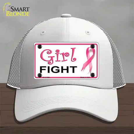 Girl Fight Novelty License Plate Hat Sign Mesh / White