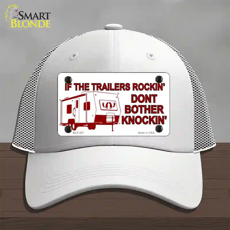 If Trailers Rockin Novelty License Plate Hat Mesh / White