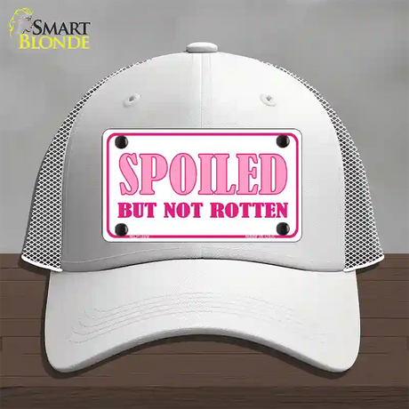 Spoiled But Not Rotten Novelty License Plate Hat Mesh / White