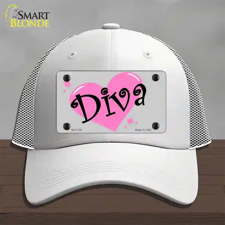 Diva Novelty License Plate Hat Mesh / White