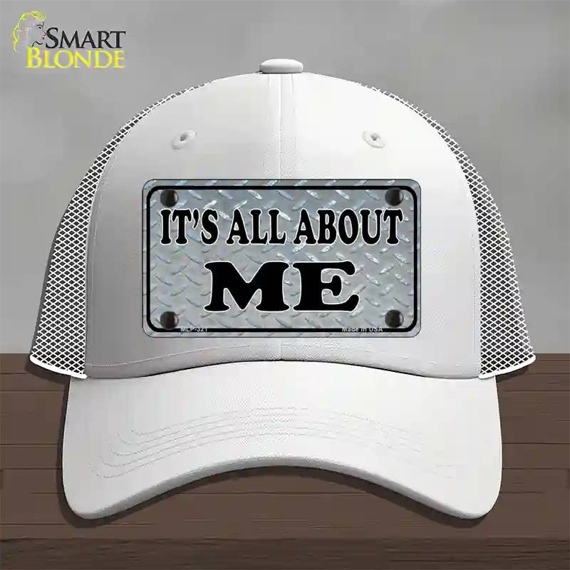 Its All About Me Novelty License Plate Hat Mesh / White