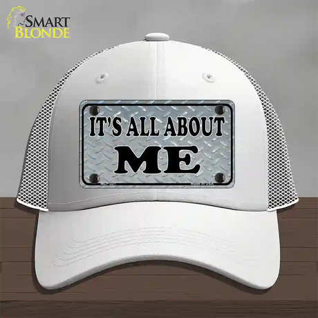 Its All About Me Novelty License Plate Hat Mesh / White