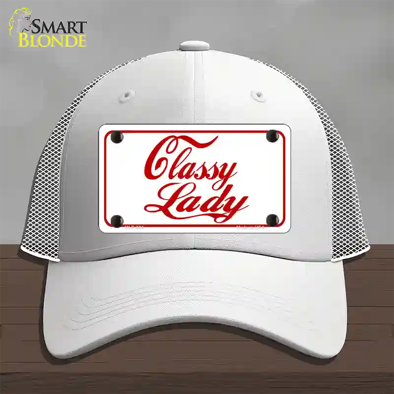 Classy Lady Novelty License Plate Hat Mesh / White