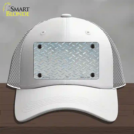 Silver Toolbox Diamond Novelty License Plate Hat Mesh / White