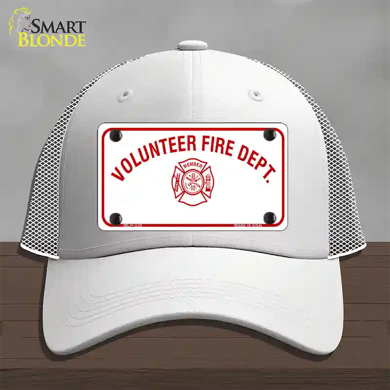 Volunteer Fire Department Novelty License Plate Hat Mesh / White