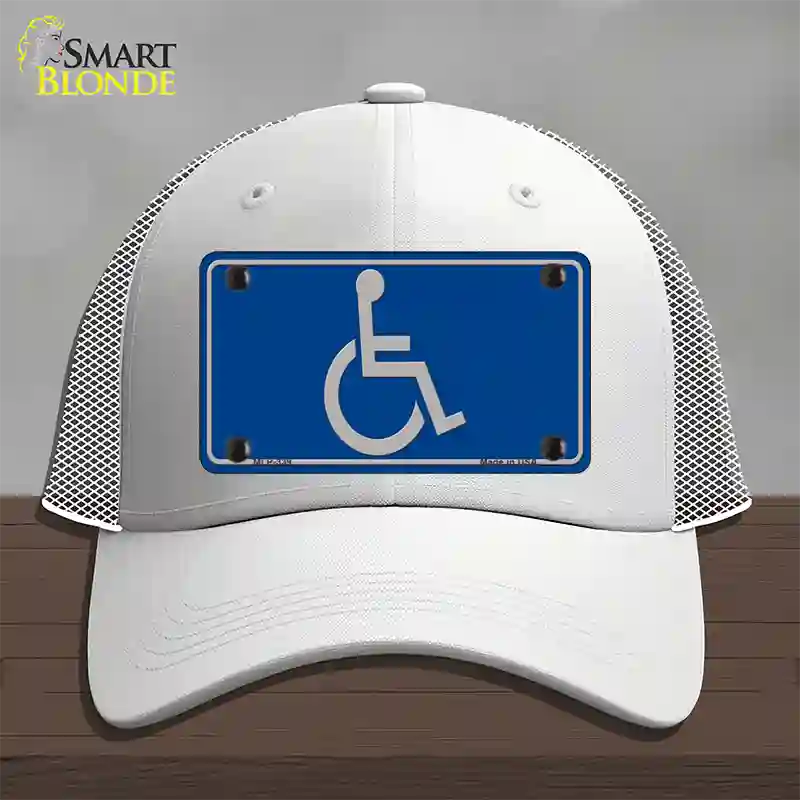 Handicap Logo Novelty License Plate Hat Mesh / White