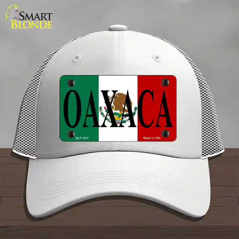 Oaxaca Novelty License Plate Hat Mesh / White