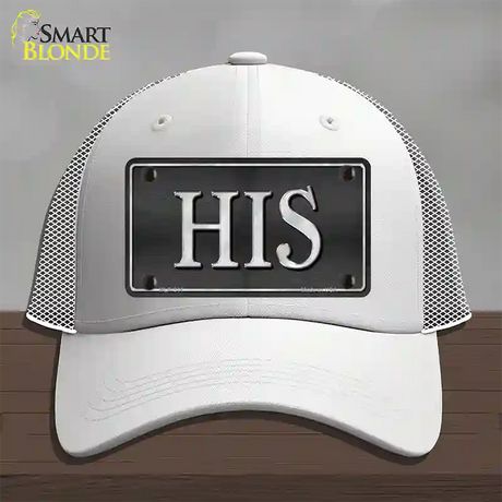 HIS Novelty License Plate Hat Mesh / White