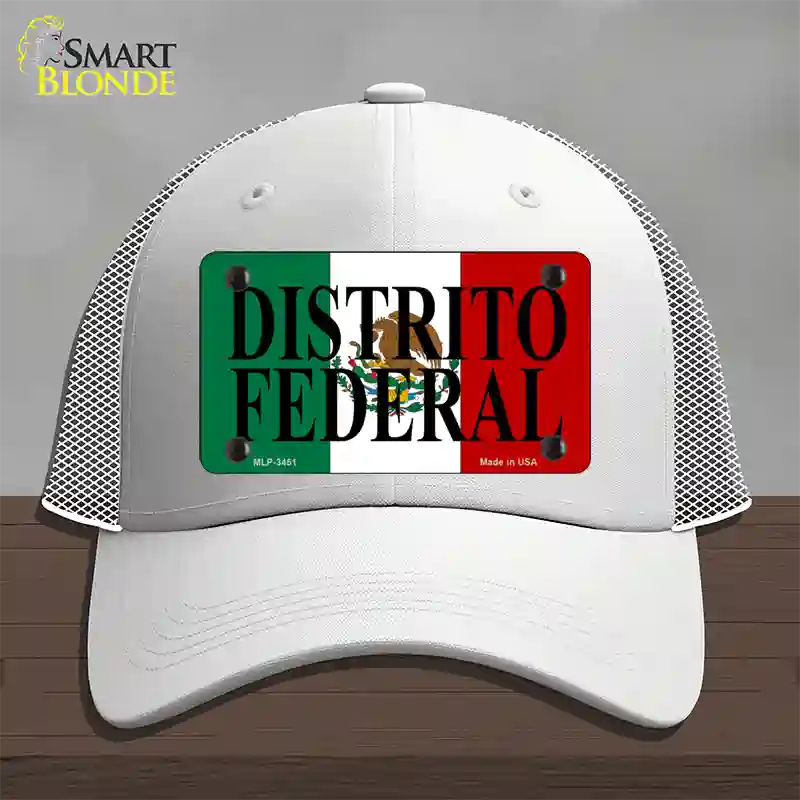 Distrito Federal Mexico Flag Novelty License Plate Hat Mesh / White