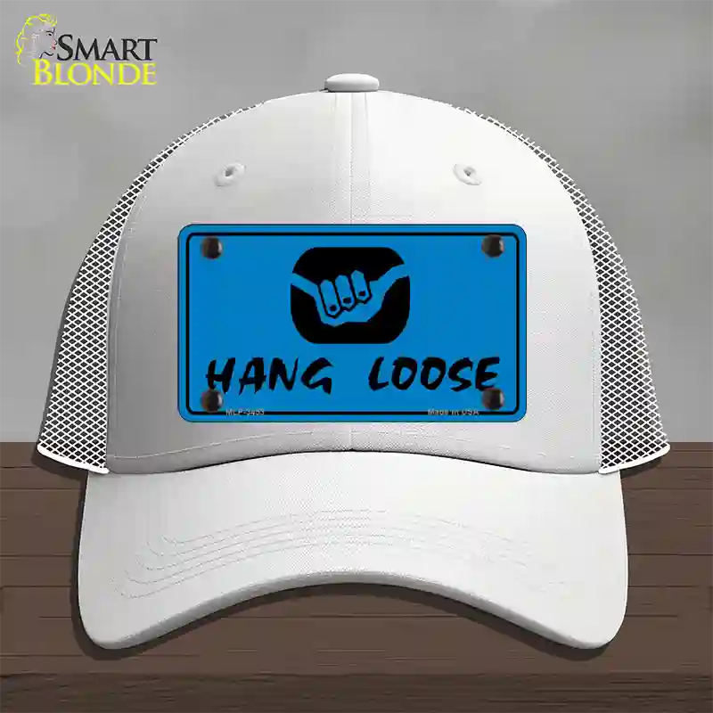 Hang Loose Novelty License Plate Hat Mesh / White