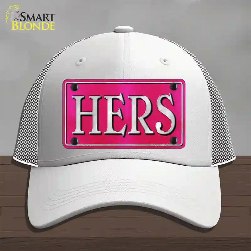 HERS Novelty License Plate Hat Mesh / White