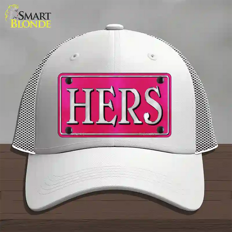 HERS Novelty License Plate Hat Mesh / White